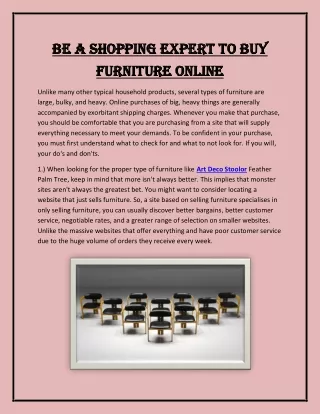 Be A Shopping Expert To Buy Furniture Online
