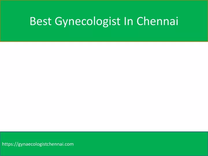 best gynecologist in chennai