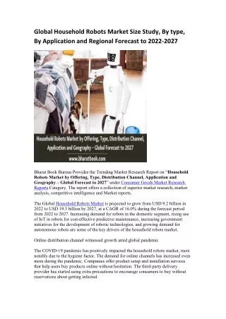 global household robots market size study by type