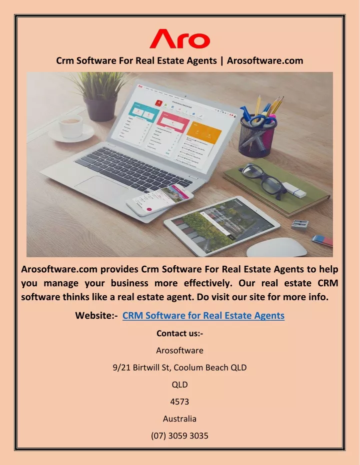 crm software for real estate agents arosoftware