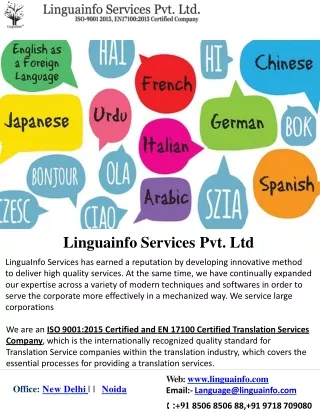 Language Translation Services In India
