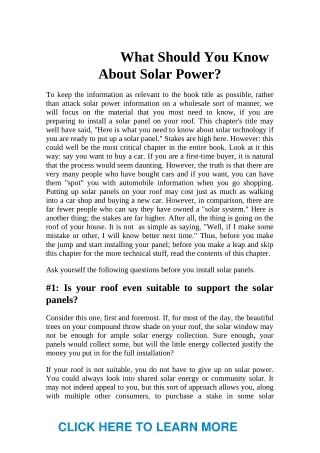 Solar Power DIY  Saves $975 a Year On Power. [SEE HOW]