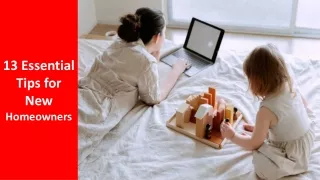 13 essential tips for new homeowners