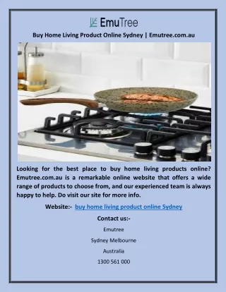 Buy Home Living Product Online Sydney | Emutree.com.au