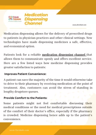 How Dispensing Medicines Can Provide Greater Patient Satisfaction