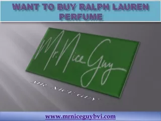 Want To Buy Ralph Lauren Perfume