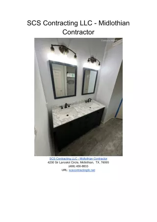 scs contracting llc midlothian contractor