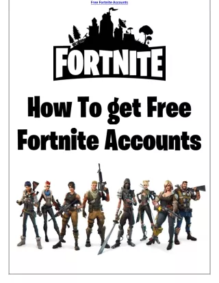How to get Free Fortnite account
