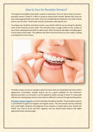 the long term durability of porcelain veneers