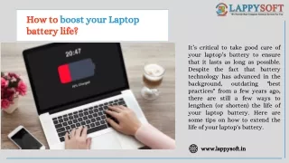 How to boost your Laptop battery life?