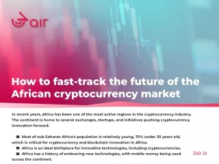 How to fast-track the future of the African cryptocurrency market