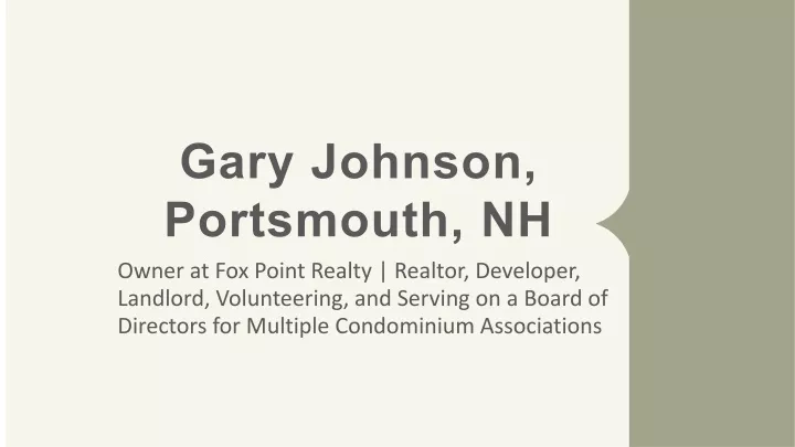 gary johnson portsmouth nh