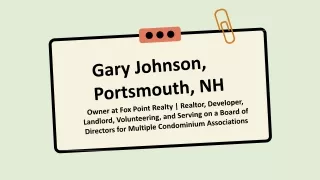 Gary Johnson (Portsmouth NH) - An Excellent Strategist