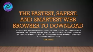 The Fastest, Safest, and Smartest Web Browser to Download
