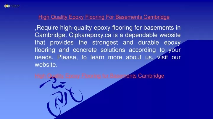 high quality epoxy flooring for basements cambridge