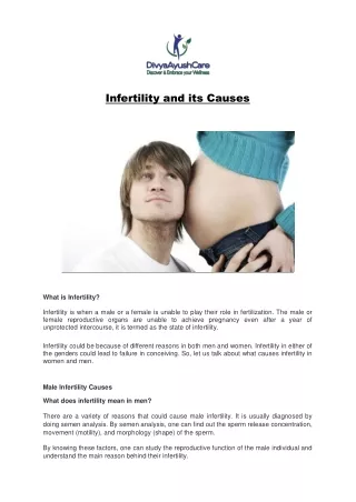 Infertility and its Causes