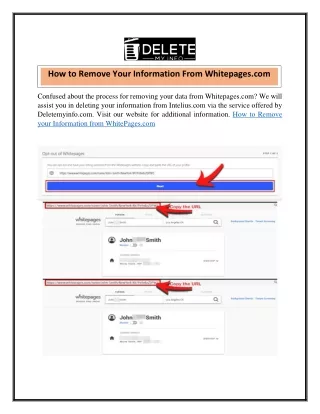 How to Remove Your Information From Whitepages.com  Deletemyinfo
