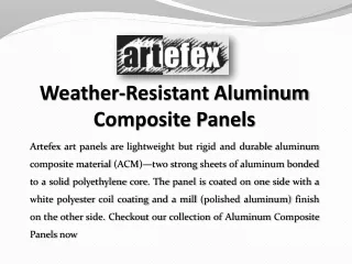 Weather-Resistant Aluminum Composite Panels