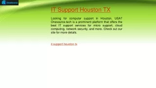 it support houston tx