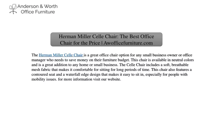 herman miller celle chair the best office chair