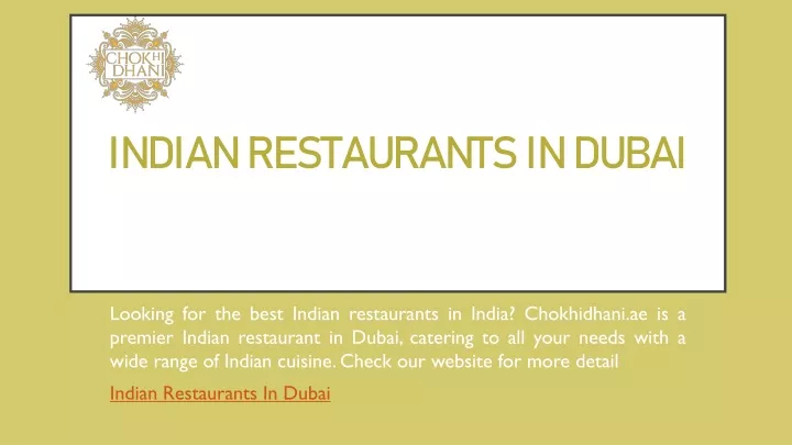 indian restaurants in dubai