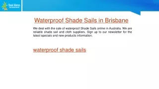 waterproof shade sails in brisbane