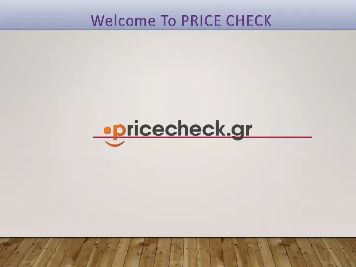 welcome to price check