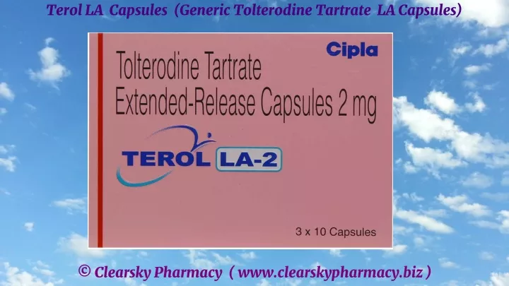 terol la capsules generic tolterodine tartrate