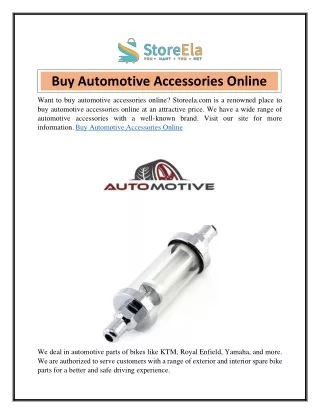 Buy Automotive Accessories Online  Storeela