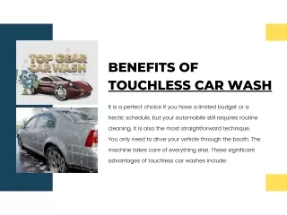 Benefits Of Touchless Car Wash