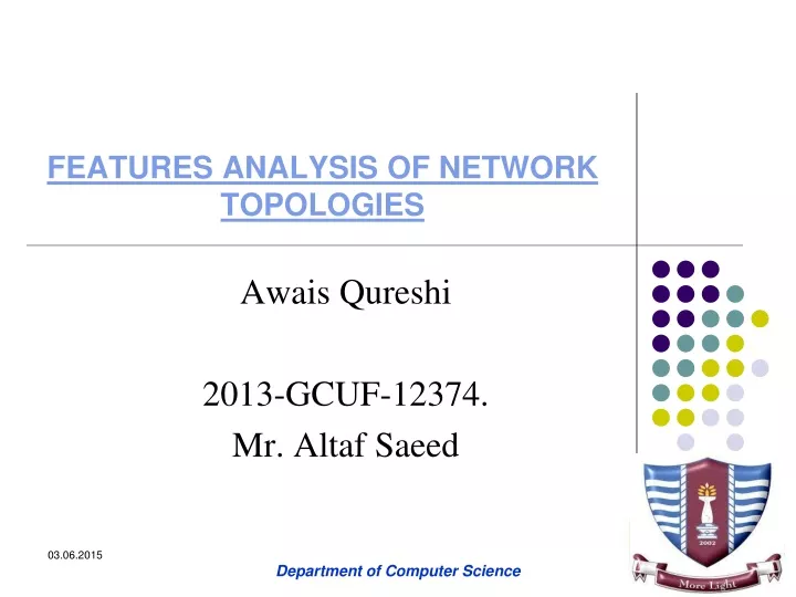 features analysis of network topologies