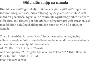 i u ki n nh p c canada