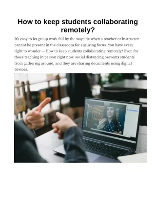 student collaboration remotly