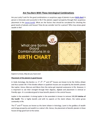 are you born with these astrological combinations