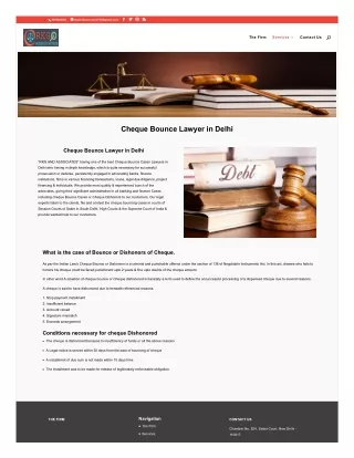 Best Cheque Bounce Lawyer in Delhi