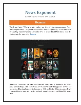 Ibomma  Newsexponent
