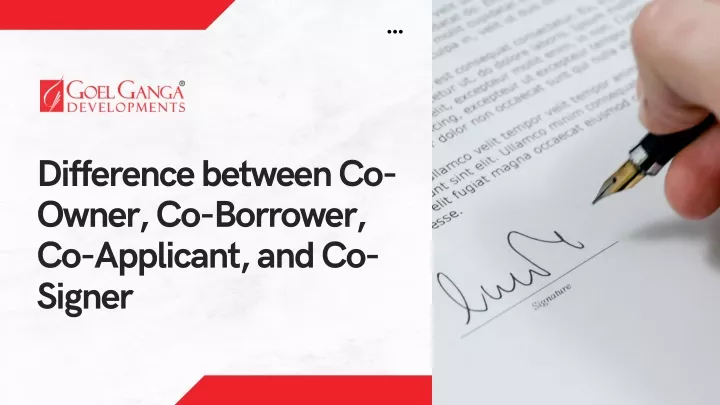 difference between co owner co borrower