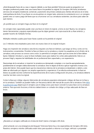 est bloqueado fuera de su casa o negocio debido