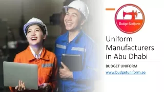 Uniform Manufacturers in Abu Dhabi