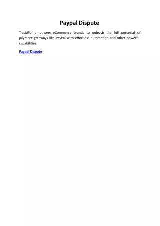 paypal dispute