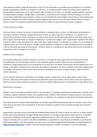 has perdido el ltimo juego de llaves de tu casa