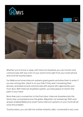 Video Intercom Systems Melbourne