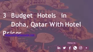 3 Budget Hotels in Doha, Qatar With Hotel Prices