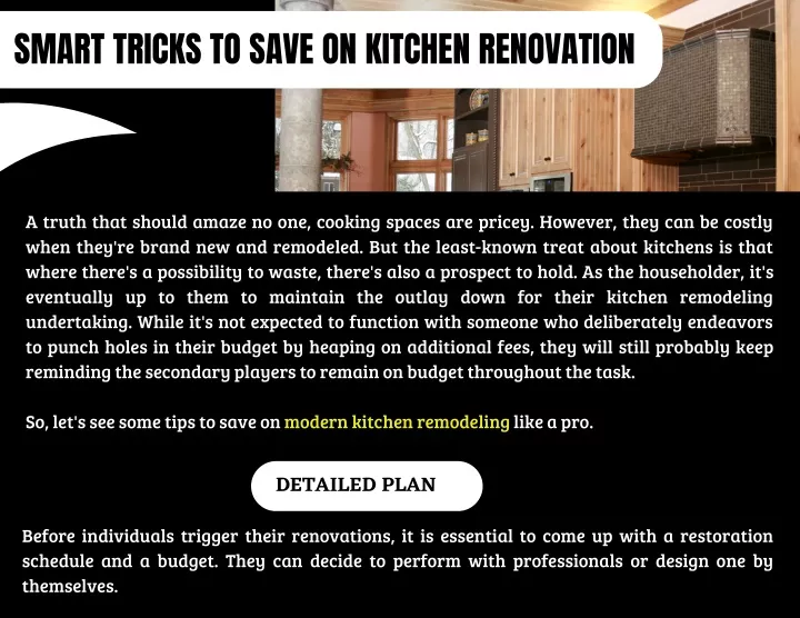 smart tricks to save on kitchen renovation