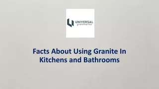Facts About Using Granite In Kitchens and Bathrooms