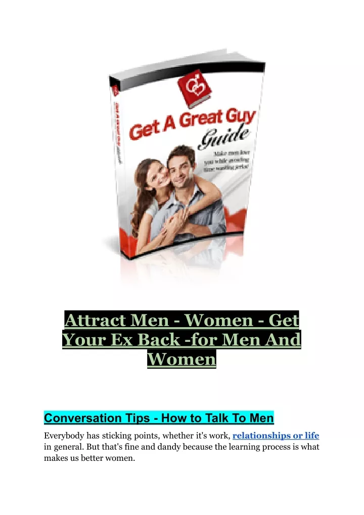 attract men women get your ex back