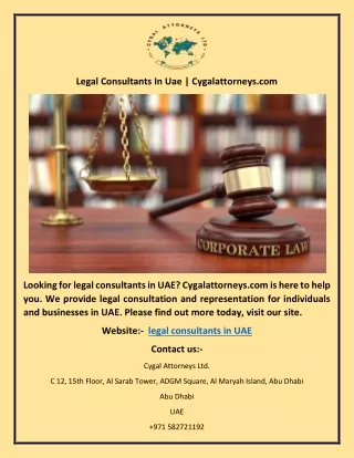 Cygal Attorneys Ltd. Online Presentations Channel