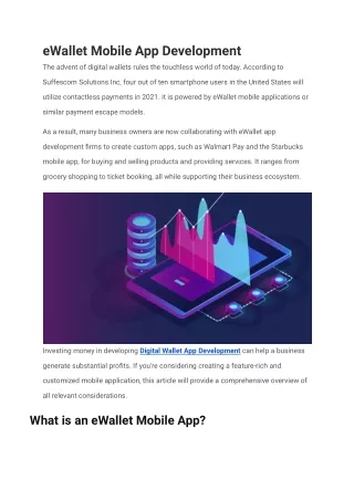 ewallet mobile app development