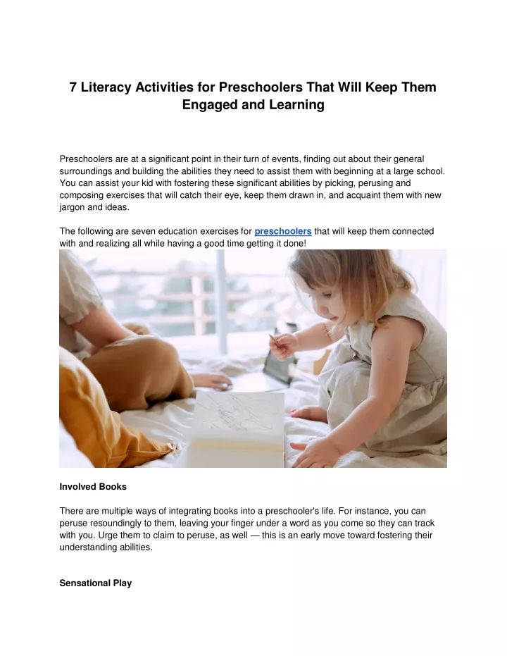 7 literacy activities for preschoolers that will
