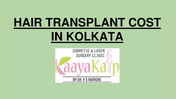 hair transplant cost in kolkata